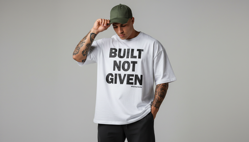 Built White Oversized Tee