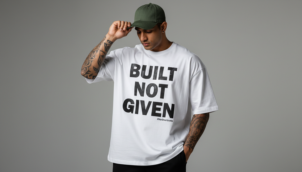 Built White Oversized Tee