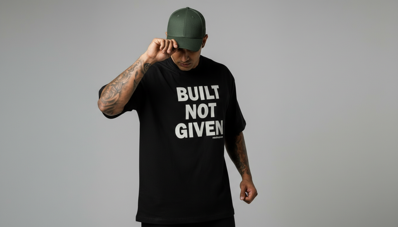 Built Black Oversized Tee